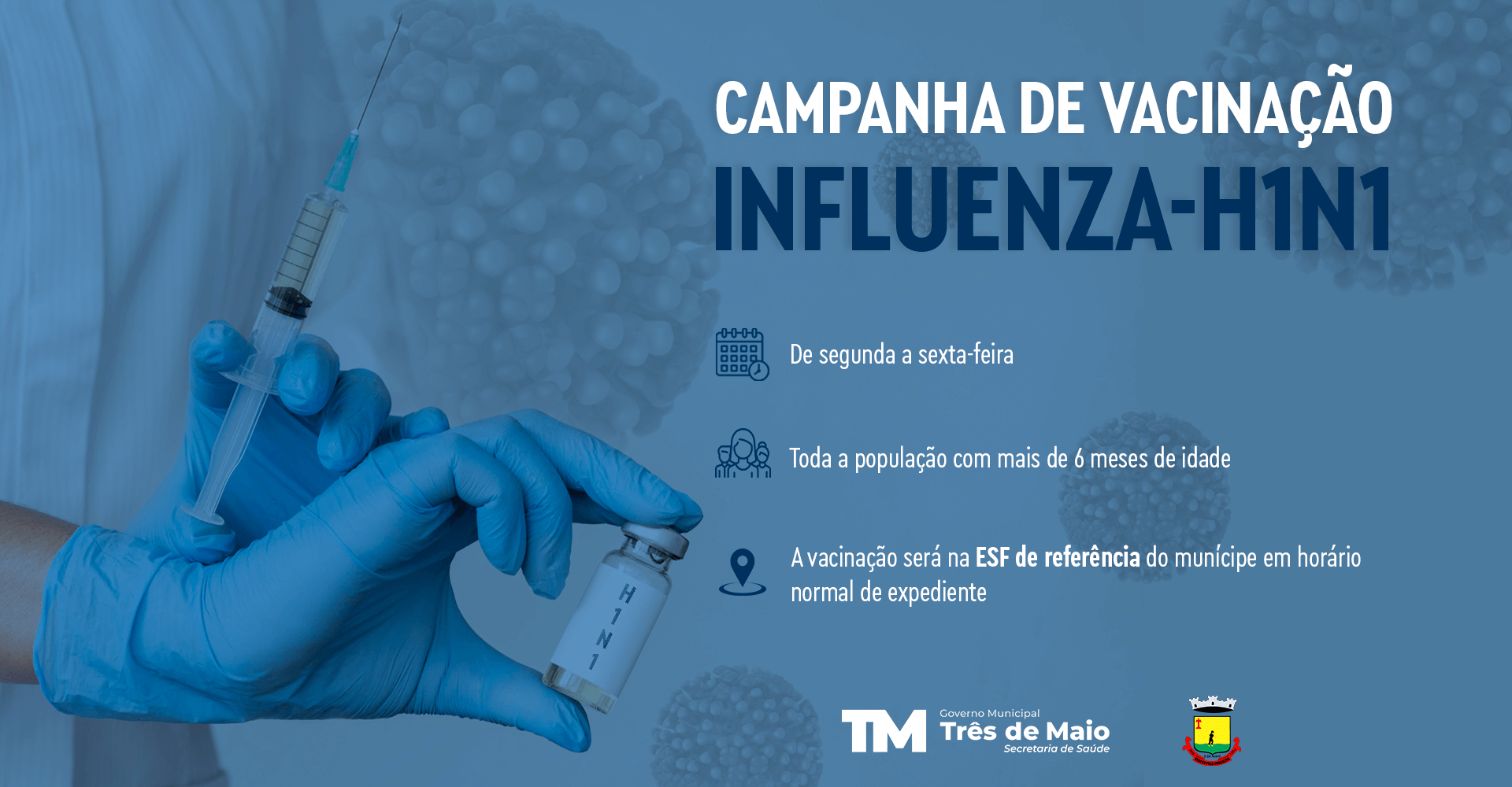 VACINAÇÃO CONTRA A GRIPE É LIBERADA PARA TODOS OS PÚBLICOS 